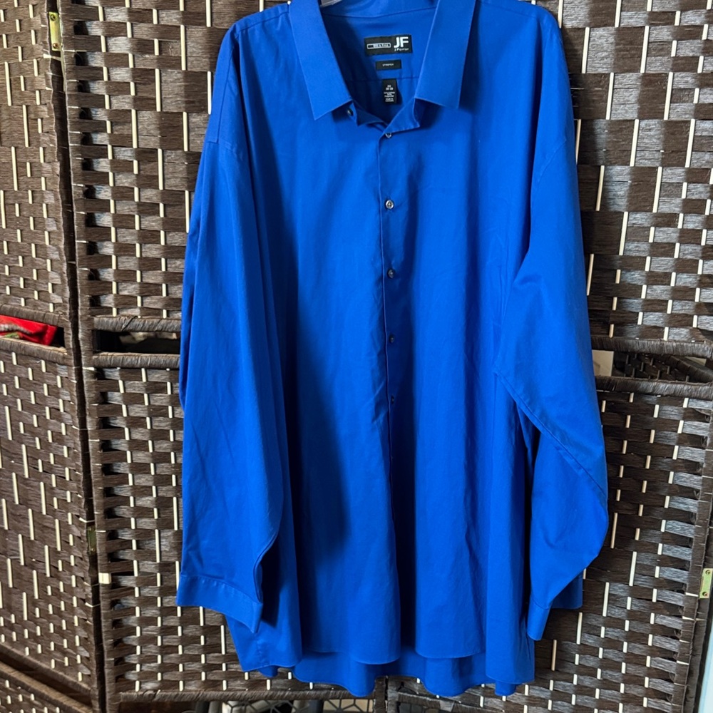 JF J.Ferrar Royal Blue Men's Casual Shirt